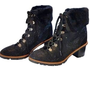 NANETTE Lepore Faux Fur Trim Boots 8.5